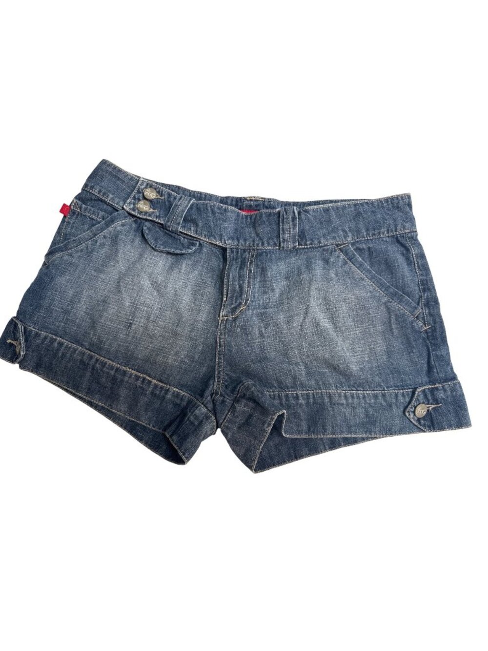 Firejeans Brie Junior Denim Shorts Distressed Look Button Detail Pockets 13
